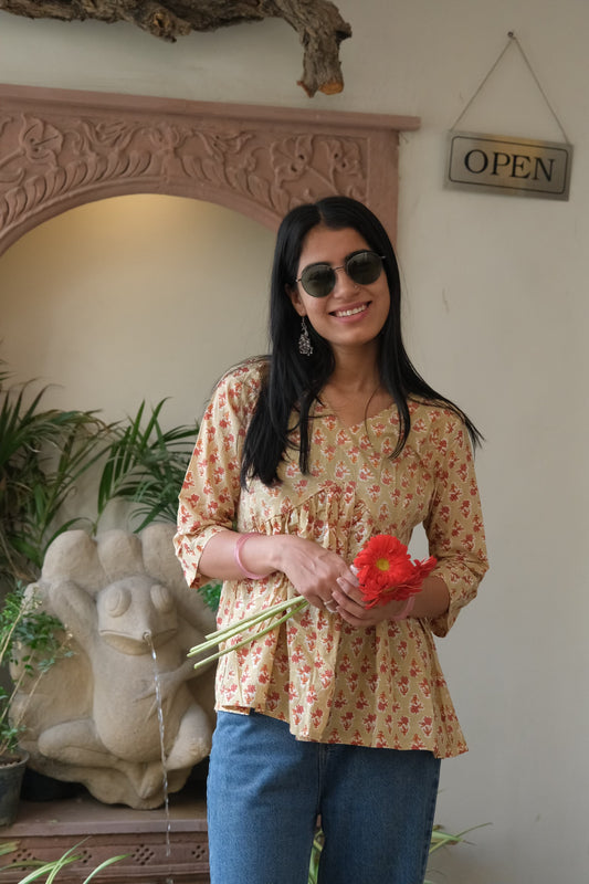 Pure cotton Aliya short kurti